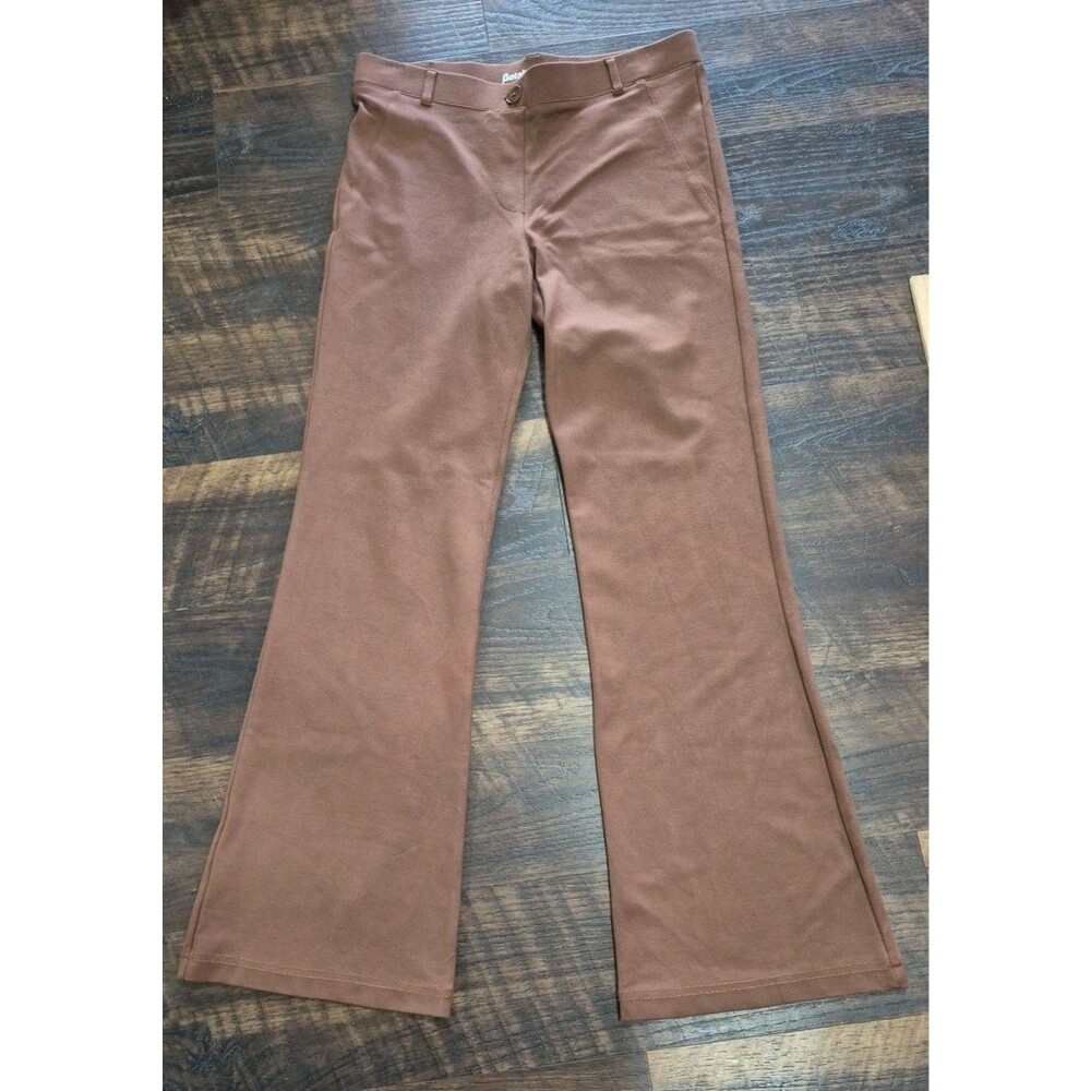 Betabrand Women' Brown  Pants Straight Leg Size M Petite
